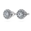Náušnice Eternity Halo s laboratorně vypěstovanými diamanty o celkové hmotnosti 0,75 karátů, kulatý tvar, 14karátové bílé zlato Náušnice Eternity Halo s laboratorně vypěstovanými diamanty o celkové hmotnosti 0,75 karátů, kulatý tvar, 14karátové bílé zlato