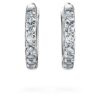 Náušnice Eternity Hoop s diamanty vypěstovanými v laboratoři, 0,1 karátu celkem, kulatý tvar, malé, 14K bílé zlato Náušnice Eternity Hoop s diamanty vypěstovanými v laboratoři, 0,1 karátu celkem, kulatý tvar, malé, 14K bílé zlato