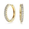 Náušnice Eternity Hoop s diamanty vypěstovanými v laboratoři, celkem 0,5 karátu, kulatý tvar, 14karátové žluté zlato Náušnice Eternity Hoop s diamanty vypěstovanými v laboratoři, celkem 0,5 karátu, kulatý tvar, 14karátové žluté zlato