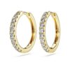 Náušnice Eternity Hoop s diamanty vypěstovanými v laboratoři, celkem 0,5 karátu, kulatý tvar, 14karátové žluté zlato Náušnice Eternity Hoop s diamanty vypěstovanými v laboratoři, celkem 0,5 karátu, kulatý tvar, 14karátové žluté zlato