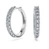 Náušnice Eternity Hoop s diamanty vypěstovanými v laboratoři, celkem 0,56 karátu, kulatý tvar, stříbro Náušnice Eternity Hoop s diamanty vypěstovanými v laboratoři, celkem 0,56 karátu, kulatý tvar, stříbro