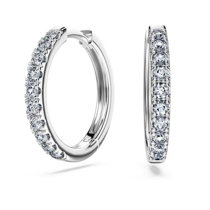 Náušnice Eternity Hoop s diamanty vypěstovanými v laboratoři, celkem 0,56 karátu, kulatý tvar, stříbro Náušnice Eternity Hoop s diamanty vypěstovanými v laboratoři, celkem 0,56 karátu, kulatý tvar, stříbro
