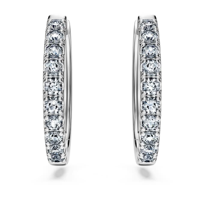 Náušnice Eternity Hoop s diamanty vypěstovanými v laboratoři, celkem 0,56 karátu, kulatý tvar, stříbro Náušnice Eternity Hoop s diamanty vypěstovanými v laboratoři, celkem 0,56 karátu, kulatý tvar, stříbro
