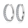 Náušnice Eternity Hoop s diamanty vypěstovanými v laboratoři, celkem 0,56 karátu, kulatý tvar, stříbro Náušnice Eternity Hoop s diamanty vypěstovanými v laboratoři, celkem 0,56 karátu, kulatý tvar, stříbro