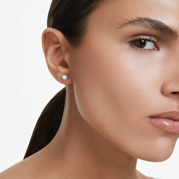 Náušnice Eternity s diamanty vypěstovanými v laboratoři, celková hmotnost 0,5 Ct, jednotlivé, kulatý tvar, 14K bílé zlato Náušnice Eternity s diamanty vypěstovanými v laboratoři, celková hmotnost 0,5 Ct, jednotlivé, kulatý tvar, 14K bílé zlato