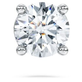 Náušnice Eternity s diamanty vypěstovanými v laboratoři, celková hmotnost 0,5 Ct, jednotlivé, kulatý tvar, 14K bílé zlato