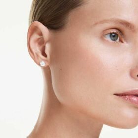 Náušnice Eternity s diamanty vypěstovanými v laboratoři, celková hmotnost 2,0 karátů, kulatý tvar, 14karátové bílé zlato