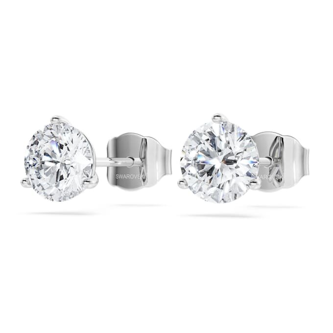 Náušnice Eternity s diamanty vypěstovanými v laboratoři, celková hmotnost 2,0 karátů, kulatý tvar, 14karátové bílé zlato Náušnice Eternity s diamanty vypěstovanými v laboratoři, celková hmotnost 2,0 karátů, kulatý tvar, 14karátové bílé zlato