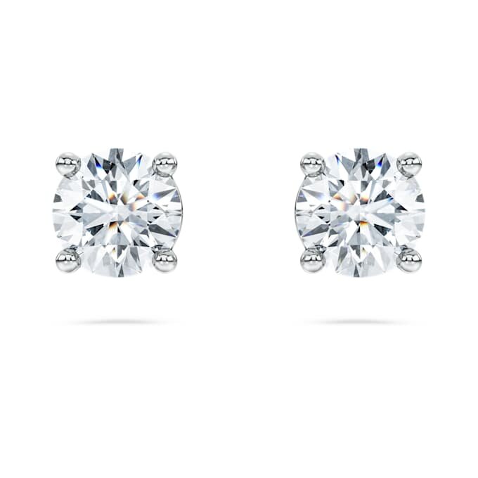 Náušnice Eternity Solitaire s diamanty vypěstovanými v laboratoři, celková hmotnost 1 Ct, kulatý tvar, 14K bílé zlato Náušnice Eternity Solitaire s diamanty vypěstovanými v laboratoři, celková hmotnost 1 Ct, kulatý tvar, 14K bílé zlato