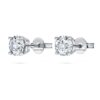 Náušnice Eternity Solitaire s diamanty vypěstovanými v laboratoři, celková hmotnost 1 Ct, kulatý tvar, 14K bílé zlato Náušnice Eternity Solitaire s diamanty vypěstovanými v laboratoři, celková hmotnost 1 Ct, kulatý tvar, 14K bílé zlato