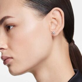 Náušnice Galaxy s diamanty vypěstovanými v laboratoři, celková váha 0,5 karátu, kulatý tvar, 14karátové bílé zlato