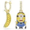 Náušnice Minions Stuart a Banana s pavé, mini, vícebarevné, pozlacené Náušnice Minions Stuart a Banana s pavé, mini, vícebarevné, pozlacené