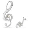 Náušnice s klipem Ariana Grande X Swarovski, asymetrický design, křišťálová perla, briliantový brus, bílé, pokovené rhodiem Náušnice s klipem Ariana Grande X Swarovski, asymetrický design, křišťálová perla, briliantový brus, bílé, pokovené rhodiem