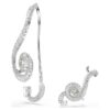 Náušnice s klipem Ariana Grande X Swarovski, asymetrický design, křišťálová perla, briliantový brus, bílé, pokovené rhodiem Náušnice s klipem Ariana Grande X Swarovski, asymetrický design, křišťálová perla, briliantový brus, bílé, pokovené rhodiem