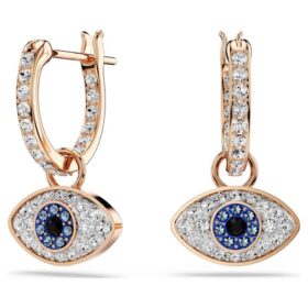 Náušnice Symbolica Drop Eye, vícebarevné, pozlacené v odstínu růžového zlata Náušnice Symbolica Drop Eye, vícebarevné, pozlacené v odstínu růžového zlata