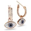 Náušnice Symbolica Drop Eye, vícebarevné, pozlacené v odstínu růžového zlata