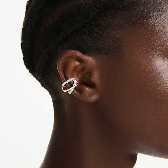Náušnice typu „Ear Cuffs“ Hyperbola s různými briliantovými brusi, bílé, povrchová úprava z kombinace kovů Náušnice typu „Ear Cuffs“ Hyperbola s různými briliantovými brusi, bílé, povrchová úprava z kombinace kovů