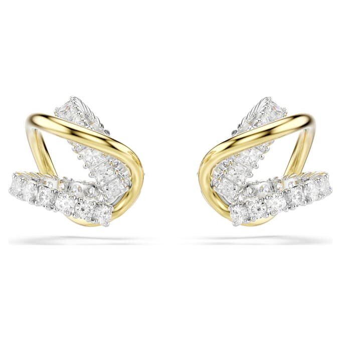 Náušnice typu „Ear Cuffs“ Hyperbola s různými briliantovými brusi, bílé, povrchová úprava z kombinace kovů Náušnice typu „Ear Cuffs“ Hyperbola s různými briliantovými brusi, bílé, povrchová úprava z kombinace kovů