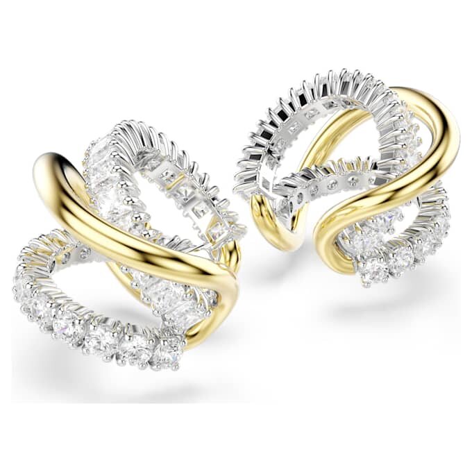 Náušnice typu „Ear Cuffs“ Hyperbola s různými briliantovými brusi, bílé, povrchová úprava z kombinace kovů Náušnice typu „Ear Cuffs“ Hyperbola s různými briliantovými brusi, bílé, povrchová úprava z kombinace kovů