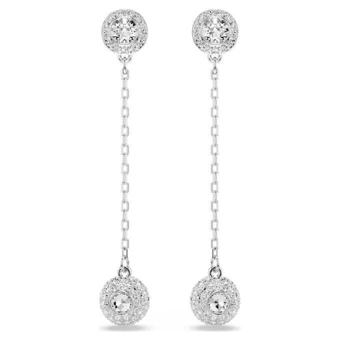 Náušnice Una Angelic Drop s kulatým briliantovým výbrusem, bílé, pokovené rhodiem Náušnice Una Angelic Drop s kulatým briliantovým výbrusem, bílé, pokovené rhodiem