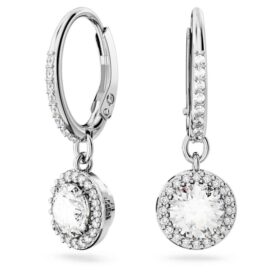 Náušnice Una Angelic Drop s kulatým briliantovým výbrusem, pavé, bílé, rhodiované Náušnice Una Angelic Drop s kulatým briliantovým výbrusem, pavé, bílé, rhodiované