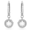 Náušnice Una Angelic Drop s kulatým briliantovým výbrusem, pavé, bílé, rhodiované Náušnice Una Angelic Drop s kulatým briliantovým výbrusem, pavé, bílé, rhodiované