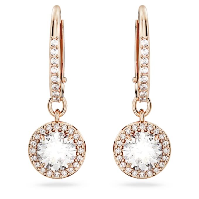 Náušnice Una Angelic Drop s kulatým briliantovým výbrusem, pavé, bílé, s povrchovou úpravou v odstínu růžového zlata Náušnice Una Angelic Drop s kulatým briliantovým výbrusem, pavé, bílé, s povrchovou úpravou v odstínu růžového zlata