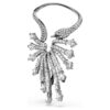 Náušnice z kolekce The Vienna Collection ve tvaru labutě, bílá, pokovená rutheniem Náušnice z kolekce The Vienna Collection ve tvaru labutě, bílá, pokovená rutheniem