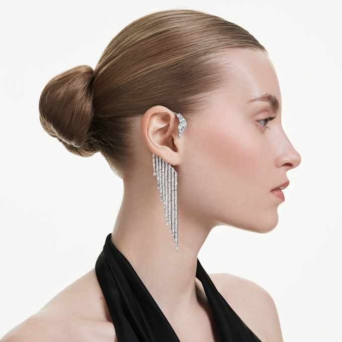 Náušnice z kolekce Vienna Collection Swan, bílé, pokovené rutheniem Náušnice z kolekce Vienna Collection Swan, bílé, pokovené rutheniem