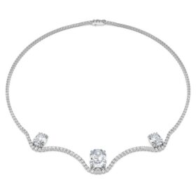 Osmiboký náhrdelník s diamanty vypěstovanými v laboratoři, celková hmotnost 19,90 Ct, osmiboký tvar, 18karátové bílé zlato Osmiboký náhrdelník s diamanty vypěstovanými v laboratoři, celková hmotnost 19,90 Ct, osmiboký tvar, 18karátové bílé zlato