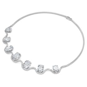 Osmiboký náhrdelník s diamanty vypěstovanými v laboratoři, celková hmotnost 37,70 Ct, osmiboký tvar, 18karátové bílé zlato Osmiboký náhrdelník s diamanty vypěstovanými v laboratoři, celková hmotnost 37,70 Ct, osmiboký tvar, 18karátové bílé zlato