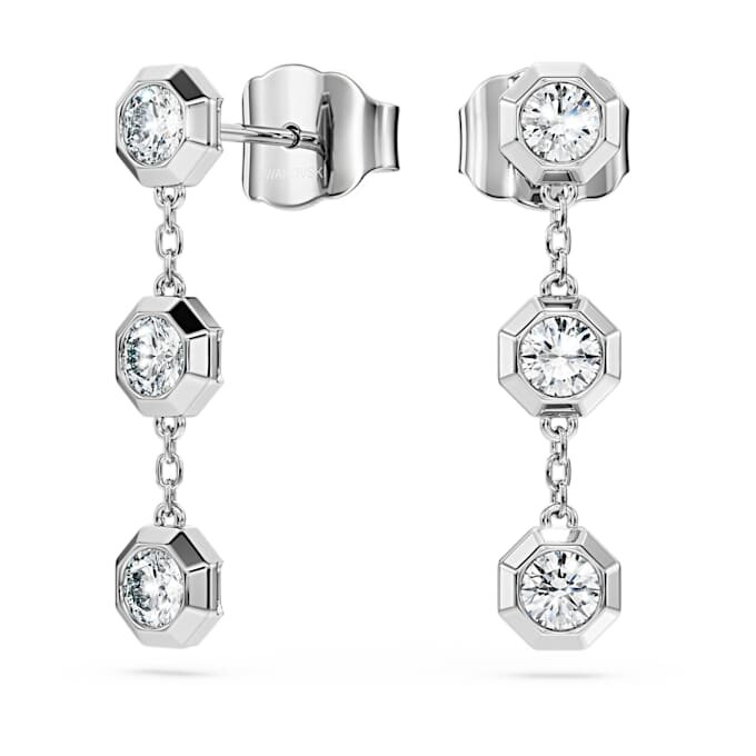 Osmiboké náušnice s diamanty vypěstovanými v laboratoři, celkem 0,6 karátu, kulatý tvar, stříbro Osmiboké náušnice s diamanty vypěstovanými v laboratoři, celkem 0,6 karátu, kulatý tvar, stříbro