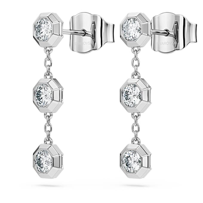 Osmiboké náušnice s diamanty vypěstovanými v laboratoři, celkem 0,6 karátu, kulatý tvar, stříbro Osmiboké náušnice s diamanty vypěstovanými v laboratoři, celkem 0,6 karátu, kulatý tvar, stříbro