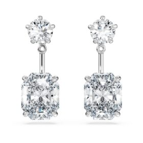 Osmiboké náušnice s laboratorně vypěstovanými diamanty o celkové hmotnosti 9,65 Ct, různé tvary, 18K bílé zlato