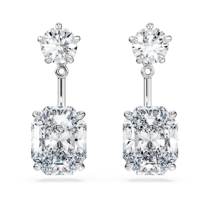 Osmiboké náušnice s laboratorně vypěstovanými diamanty o celkové hmotnosti 9,65 Ct, různé tvary, 18K bílé zlato Osmiboké náušnice s laboratorně vypěstovanými diamanty o celkové hmotnosti 9,65 Ct, různé tvary, 18K bílé zlato
