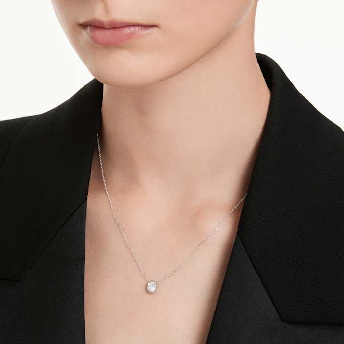 Osmiboký přívěsek s diamanty vypěstovanými v laboratoři, celková hmotnost 0,5 Ct, osmiboký tvar, 14K bílé zlato Osmiboký přívěsek s diamanty vypěstovanými v laboratoři, celková hmotnost 0,5 Ct, osmiboký tvar, 14K bílé zlato