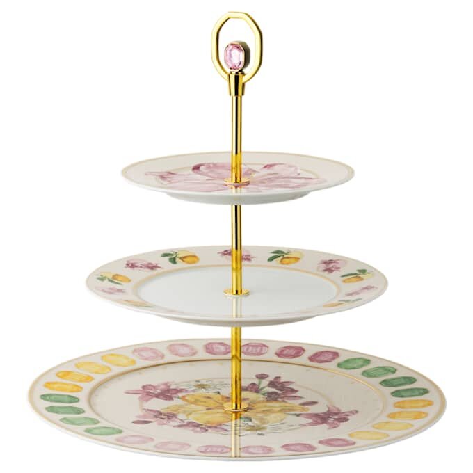 Porcelán Idyllia éTagèRe, motiv s krystalovým potiskem, vícebarevný Porcelán Idyllia éTagèRe, motiv s krystalovým potiskem, vícebarevný
