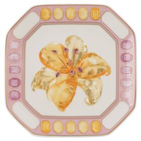 Porcelán Idyllia Vide Poche, motiv s krystaly, květina, růžová
