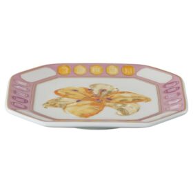 Porcelán Idyllia Vide Poche, motiv s krystaly, květina, růžová