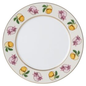 Porcelánový dezertní talíř Idyllia, motiv Crystal Print, Lily Citron, vícebarevný