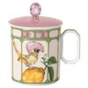 Porcelánový hrnek Idyllia, motiv s krystaly, mucholapka, zelený