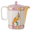 Porcelánová konvice na kávu Idyllia, motiv s krystalovým potiskem, pták, vícebarevná