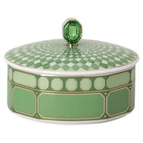 Porcelánová krabička Signum, zelená