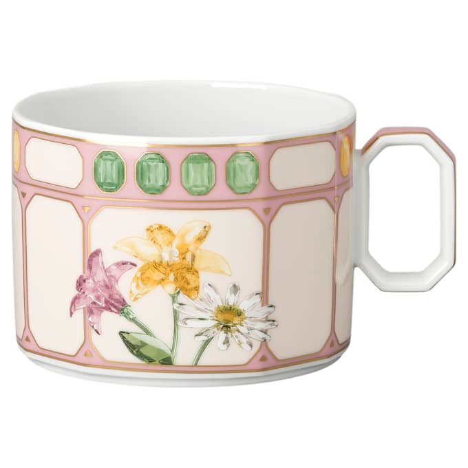 Porcelánový šálek s podšálkem Idyllia Combi, motiv Crystal Print, kytice, vícebarevný Porcelánový šálek s podšálkem Idyllia Combi, motiv Crystal Print, kytice, vícebarevný