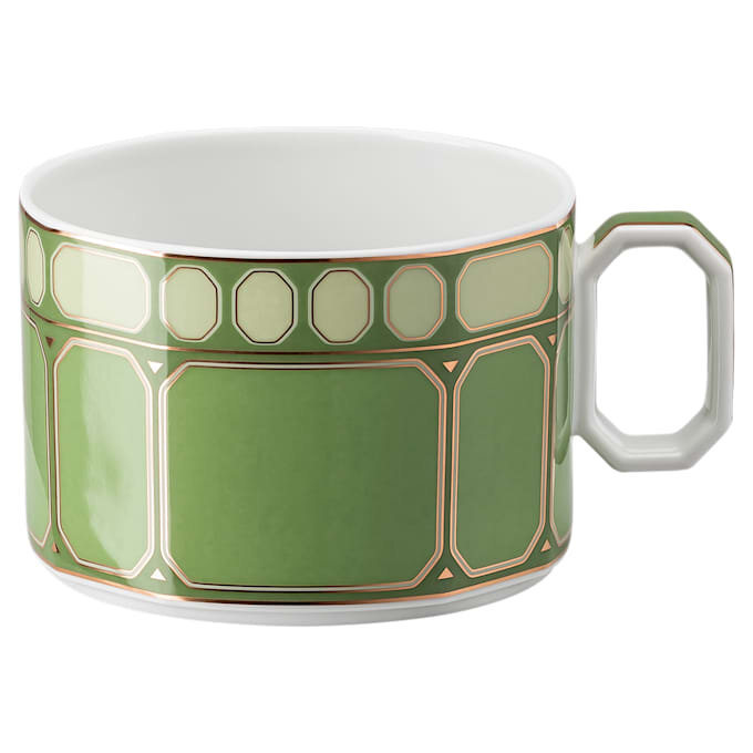 Porcelánový šálek s podšálkem Signum, zelený Porcelánový šálek s podšálkem Signum, zelený