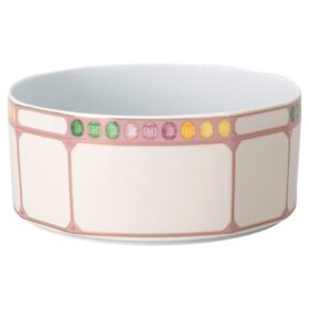 Porcelánová mísa Idyllia, motiv Crystal Print, citronová, velká, vícebarevná