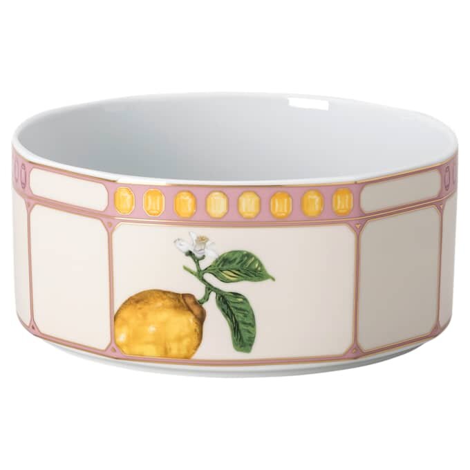 Porcelánová mísa Idyllia, motiv s krystaly, citronová, malá, vícebarevná Porcelánová mísa Idyllia, motiv s krystaly, citronová, malá, vícebarevná