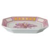 Porcelánový podnos Idyllia, motiv s krystaly, květina, malý, růžový