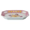Porcelánový podnos Idyllia, motiv z křišťálu, květiny, velký, růžový