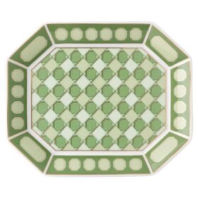 Porcelánový podnos Signum, malý, zelený